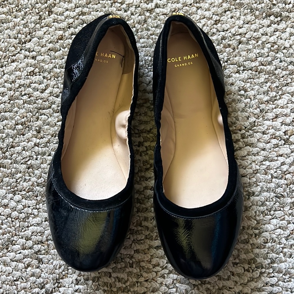 Cole Haan patent flats